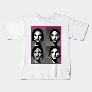 Portrait of Women Kids T-Shirt